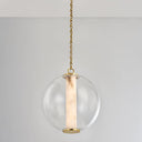 Vintage Brass Pietra Pendant 16" by Corbett Lighting, view 3