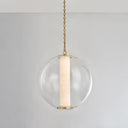Vintage Brass Pietra Pendant 20" by Corbett Lighting, view 4
