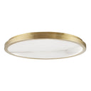 Aged Brass Woodhaven Flush Mount 24" by Hudson Valley