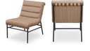 Burke Vegan Leather Upholstered Accent Chair - Tan