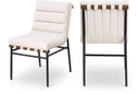 Burke Vegan Leather Upholstered Dining Chair - Cream