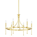 Aged Brass Gates Chandelier 26.75" by Hudson Valley