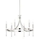 Polished Nickel Gates Chandelier 26.75" by Hudson Valley