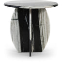 Formentera Genuine Marble End / Side Table - Panda