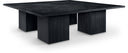 Belinda 108" Solid Wood And Oak Veneer Modular Dining Table - Black