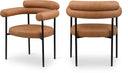 Blake Vegan Leather Upholstered Dining Chair - Cognac