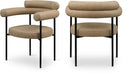 Blake Vegan Leather Upholstered Dining Chair - Tan