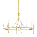 Aged Brass Gates Chandelier 38.5" by Hudson Valley