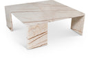 Livorno Genuine Marble Coffee Table - Beige