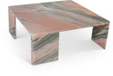 Livorno Genuine Marble Coffee Table - Pink
