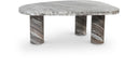 Messina Genuine Marble Coffee Table - Brown