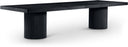 Belinda 96" - 144" Solid Wood And Oak Veneer Extendable Dining Table - Black