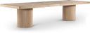 Belinda 96" - 144" Solid Wood And Oak Veneer Extendable Dining Table - Natural