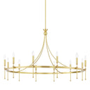 Aged Brass Gates Chandelier 50.5" by Hudson Valley