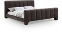 Camila Chenille Fabric Upholstered Bed - Brown