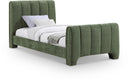 Camila Chenille Fabric Upholstered Twin Bed - Green
