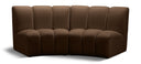 Infinity 83" Velvet Upholstered 2pc. Modular Sectional - Brown