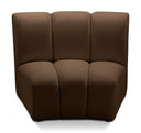 Infinity Velvet Upholstered Modular Chair - Brown