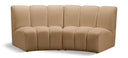 Infinity 83" Velvet Upholstered 2pc. Modular Sectional - Camel