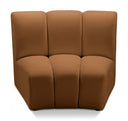 Infinity Velvet Upholstered Modular Chair - Saddle