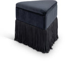 Trivoli Velvet Upholstered Stool - Black