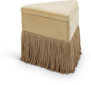 Trivoli Velvet Upholstered Stool - Camel