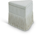Trivoli Velvet Upholstered Stool - Cream