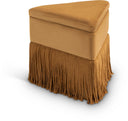 Trivoli Velvet Upholstered Stool - Saddle