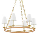 Aged Brass Swanton Chandelier 31" by Hudson Valley