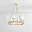 Aged Brass Swanton Chandelier 31" by Hudson Valley, view 3