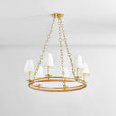 Aged Brass Swanton Chandelier 31" by Hudson Valley, view 2