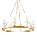 Aged Brass Swanton Chandelier 43" by Hudson Valley