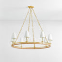 Aged Brass Swanton Chandelier 43" by Hudson Valley, view 3