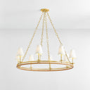 Aged Brass Swanton Chandelier 43" by Hudson Valley, view 2