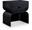 Jace 24.5" Oak Veneer Night Stand - Black