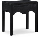 Fiora 26" Oak Veneer Night Stand - Black