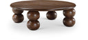 Kelvin Solid Wood And Oak Veneer Coffee Table - Brown