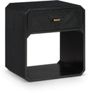 Parker 22" Ash Veneer Nightstand - Black