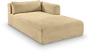 Shaggy Corduroy Performance Fabric Upholstered Chaise - Camel