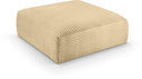 Shaggy Corduroy Performance Fabric Upholstered Ottoman - Camel