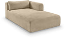 Shaggy Corduroy Performance Fabric Upholstered Chaise - Taupe
