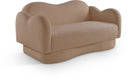 Bloom 58" Teddy Fabric Upholstered Loveseat - Beige
