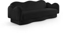 Bloom 82" Teddy Fabric Upholstered Sofa - Black