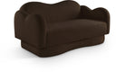 Bloom 58" Teddy Fabric Upholstered Loveseat - Brown