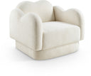 Bloom Teddy Fabric Upholstered Accent Chair - Cream