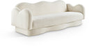 Bloom 82" Teddy Fabric Upholstered Sofa - Cream