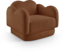 Bloom Teddy Fabric Upholstered Accent Chair - Saddle