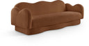 Bloom 82" Teddy Fabric Upholstered Sofa - Saddle