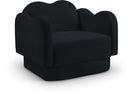 Bloom Velvet Upholstered Accent Chair - Black