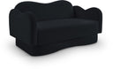 Bloom 58" Velvet Upholstered Loveseat - Black
